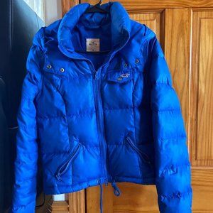 Hollister Turquoise Puffer Coat